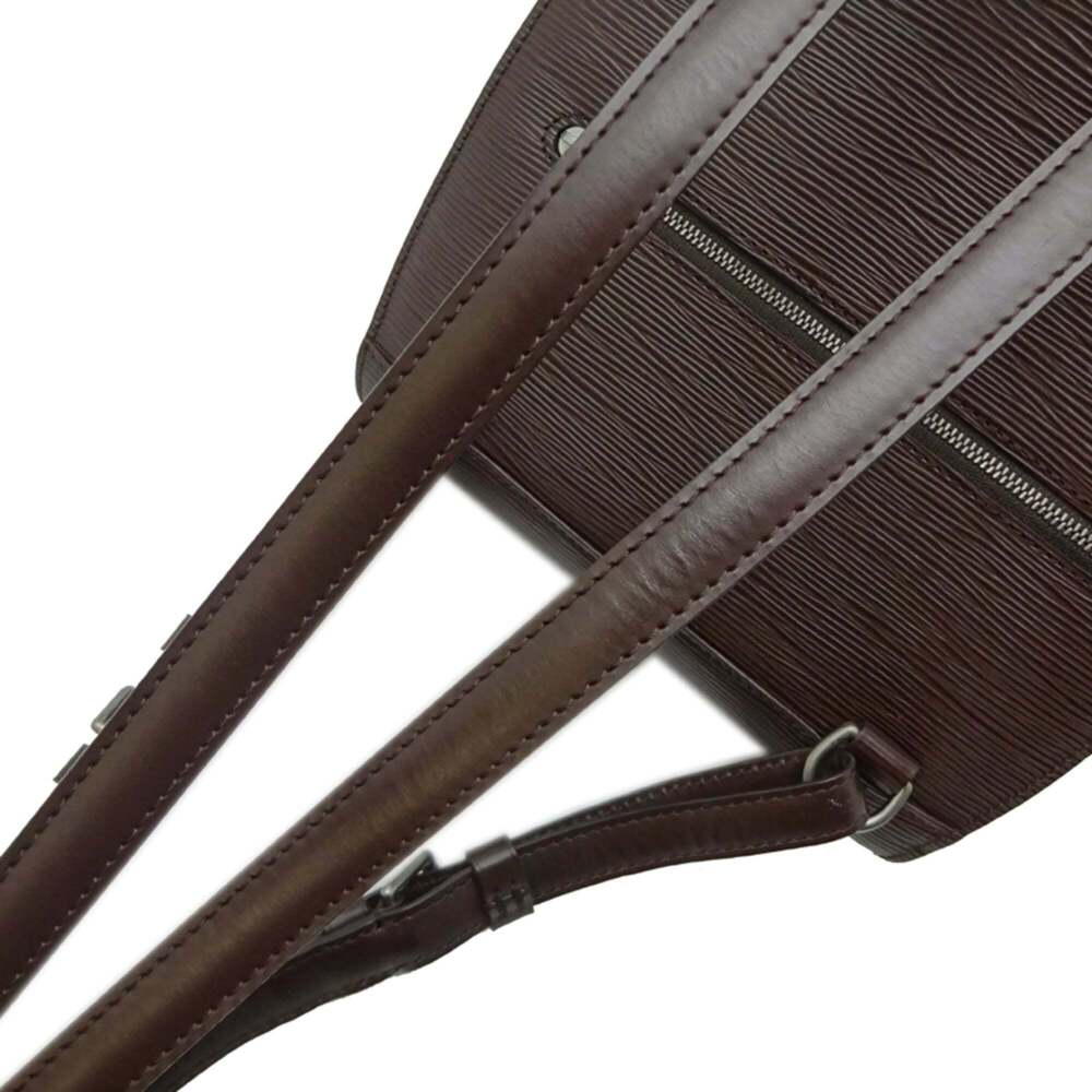 LOUIS VUITTON Authentic Brown Leather Backpack - Picture 5 of 9